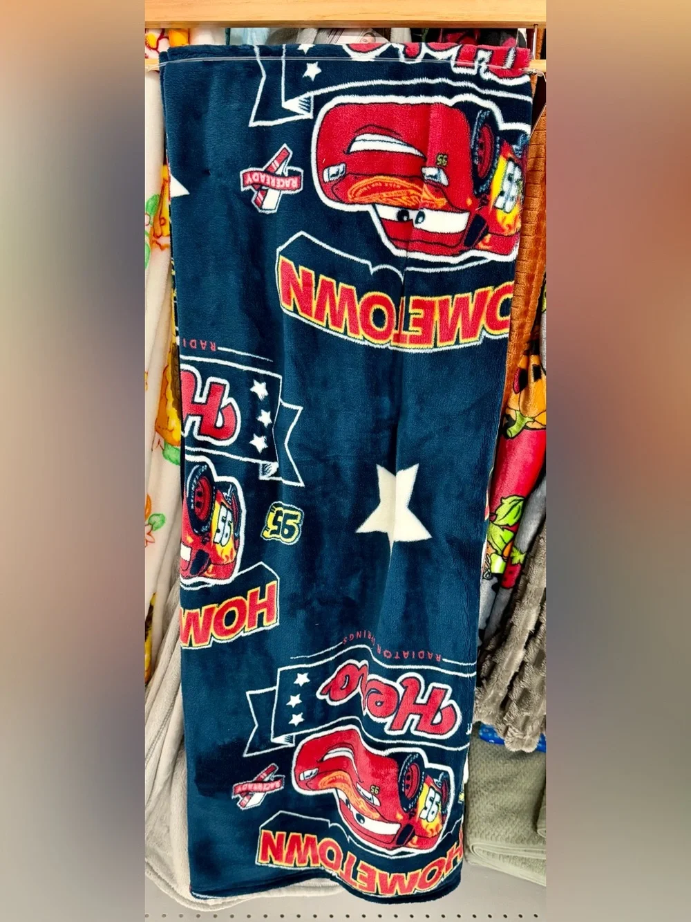 pixar cars plush blanket throw
